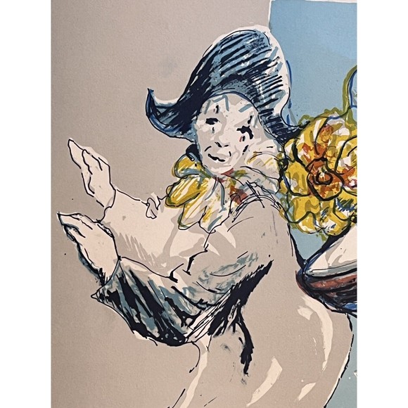 Large Clown Painting Original Len Garon AP Signed "3 Clowns" Artist Proof - Picture 12 of 15